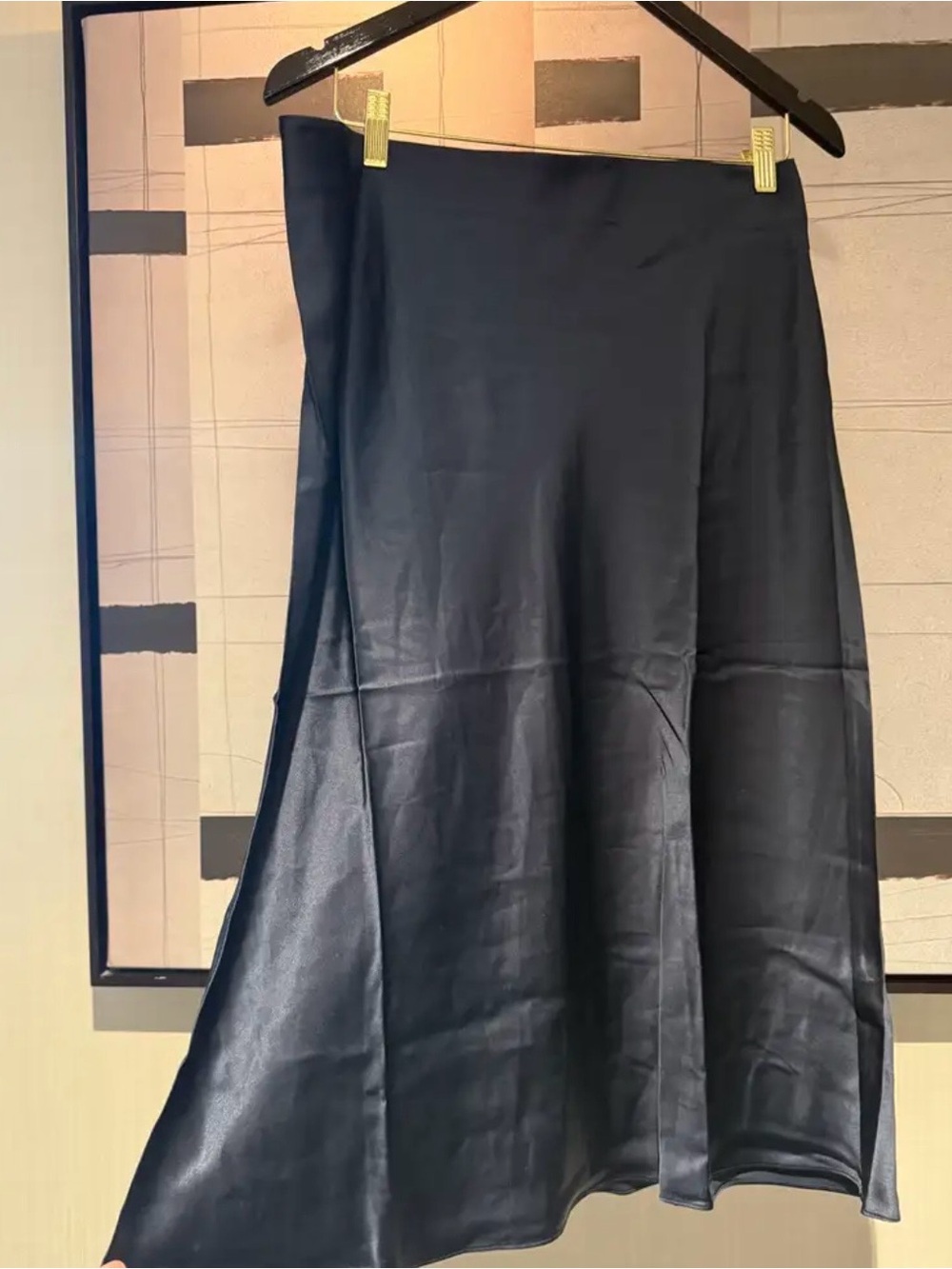 Must Go‼️ NWT Classic Grey A-Line Satin Skirt. Read description carefully.
